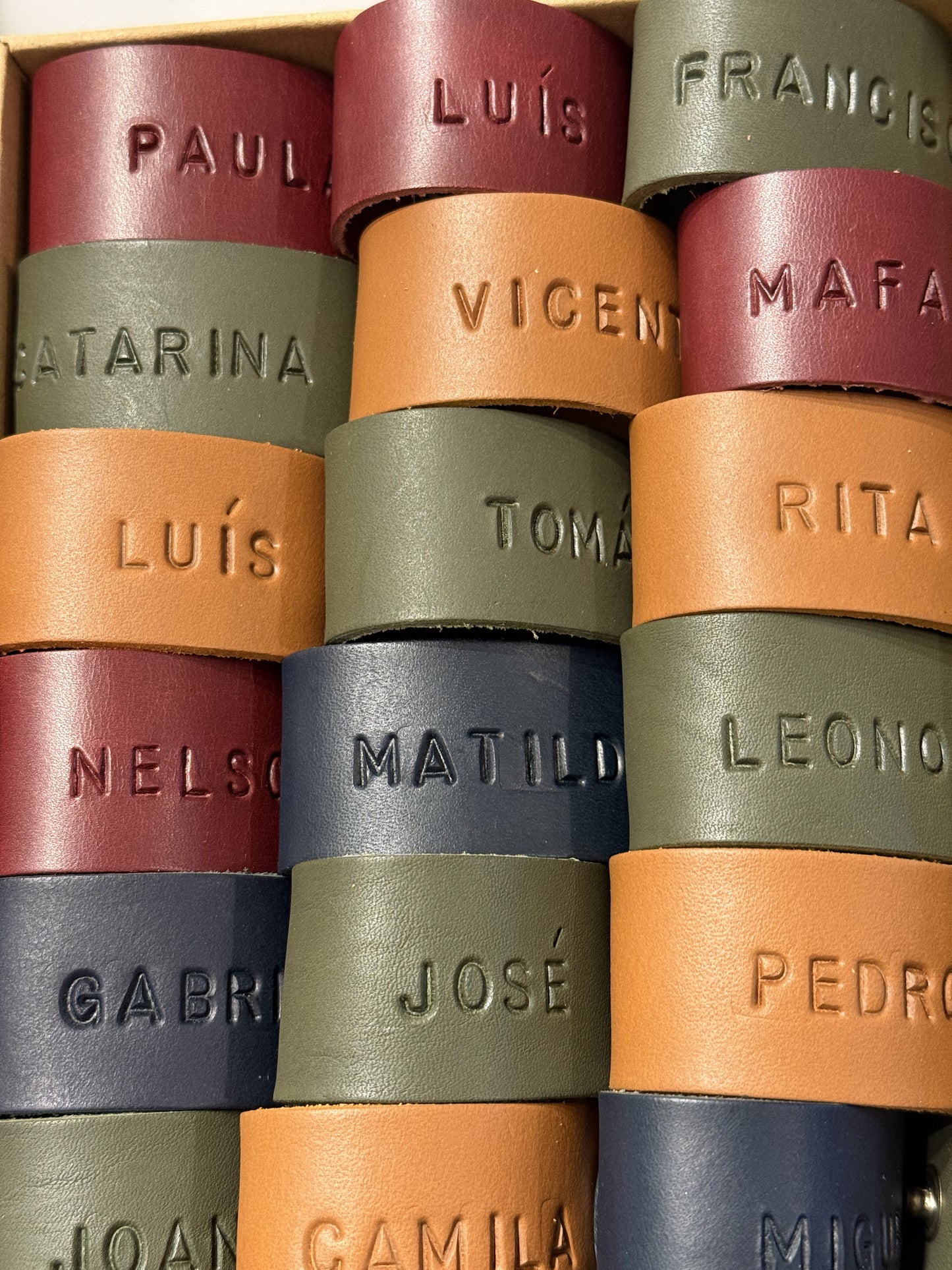 Personalized Leather Napkin Rings - Hand Engraving