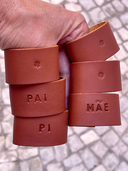 Argolas para Guardanapo em Couro Personalizadas - Gravação Manual - Couragem Leather Studio