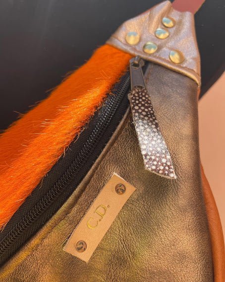 Custom Leather XL Waist Bag Practical and Colorful